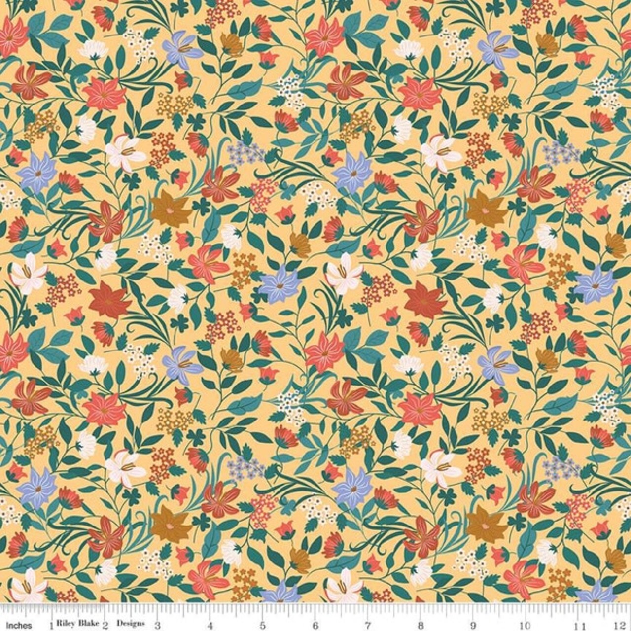 Garden in Honey (c16862-honey) | Thimbelina & the Sewing Fairies | Jennifer Long | Riley Blake